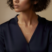 Sentiments Gold Name Necklace